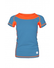 Koszulka damska TLELL LADY ocean blue/salmon orange