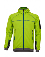 Bluza techniczna MILO  Heyoo lime green/deep ocean zip