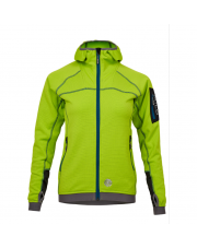 Damska bluza techniczna Heyoo lime green/deep ocean zip