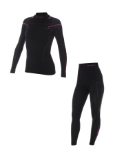 Zestaw bielizna termoaktywna BRUBECK DAMSKA THERMO CZARNY/RÓŻOWY