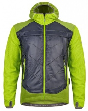 TECHNICZNA KURTKA POLAROWA MĘSKA  DEVE lime green/dark grey