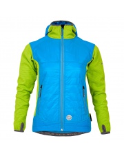 Techniczna kurtka polarowa damska DEVE LADY - blue aster/blue sky/lime green 