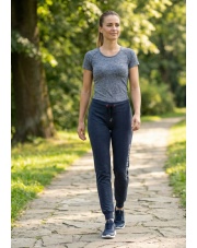 BRUBECK LE1277W Spodnie damskie FUSION z długą nogawką czarny 