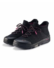 Damskie wodoodporne buty turystyczne Brubeck TREK MERINO czarny/fuksjowy