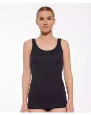 Koszulka damska bez rękawów COMFORT MERINO bRUBECK czarna 
