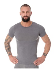 Męska wełniana koszulka z merynosów COMFORT WOOL szary