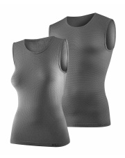 Koszulka unisex typu Base Layer bez rękawów Brubeck szary