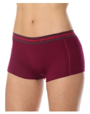 Bokserki damskie z wełną merino ACTIVE WOOL śliwkowy Brubeck