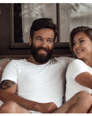  Bawełniana męska koszulka BRUBECK z krótkim rękawem COMFORT COTTON biały 