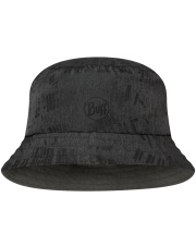 Kapelusz BUFF TRAVEL BUCKET HAT GLINE BLACK-GREY L/XL