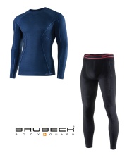  Zestaw męski Brubeck wełną merino ACTIVE WOOL granat