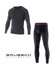 Zestaw męski Brubeck wełną merino ACTIVE WOOL grafit