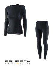 Zestaw damski Brubeck z wełną merino ACTIVE WOOL czarny