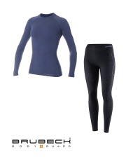 Zestaw damski Brubeck z wełną merino ACTIVE WOOL granatowy