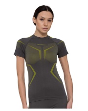 SS1465W Koszulka damska z krótkim rękawem DRY szary/limonka