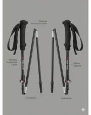 Kije trekkingowe Robens Hawksdale Carbon UL - black