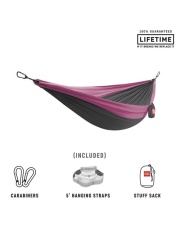 Hamak Grand Trunk Double Deluxe Parachute nylon + Straps Charcola/Ma