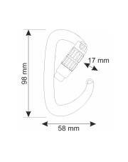 Karabinek Camp Orbit 2LOCK karabinek gun metal/orange