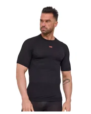 Wełniana koszulka męska z krótkim rękawem ACTIVE MERINO - czarny