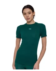 Wełniana koszulka damska z krótkim rękawem ACTIVE MERINO - zielony
