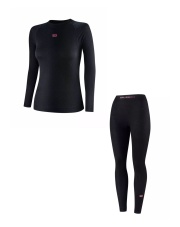 Zestaw damski Brubeck ACTIVE MERINO czarny LS1734W+ LE1430W czarny