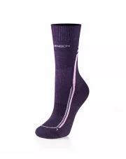 Skarpety damskie TREKKING MERINO LIGHT ŚLIWKOWY brubeck